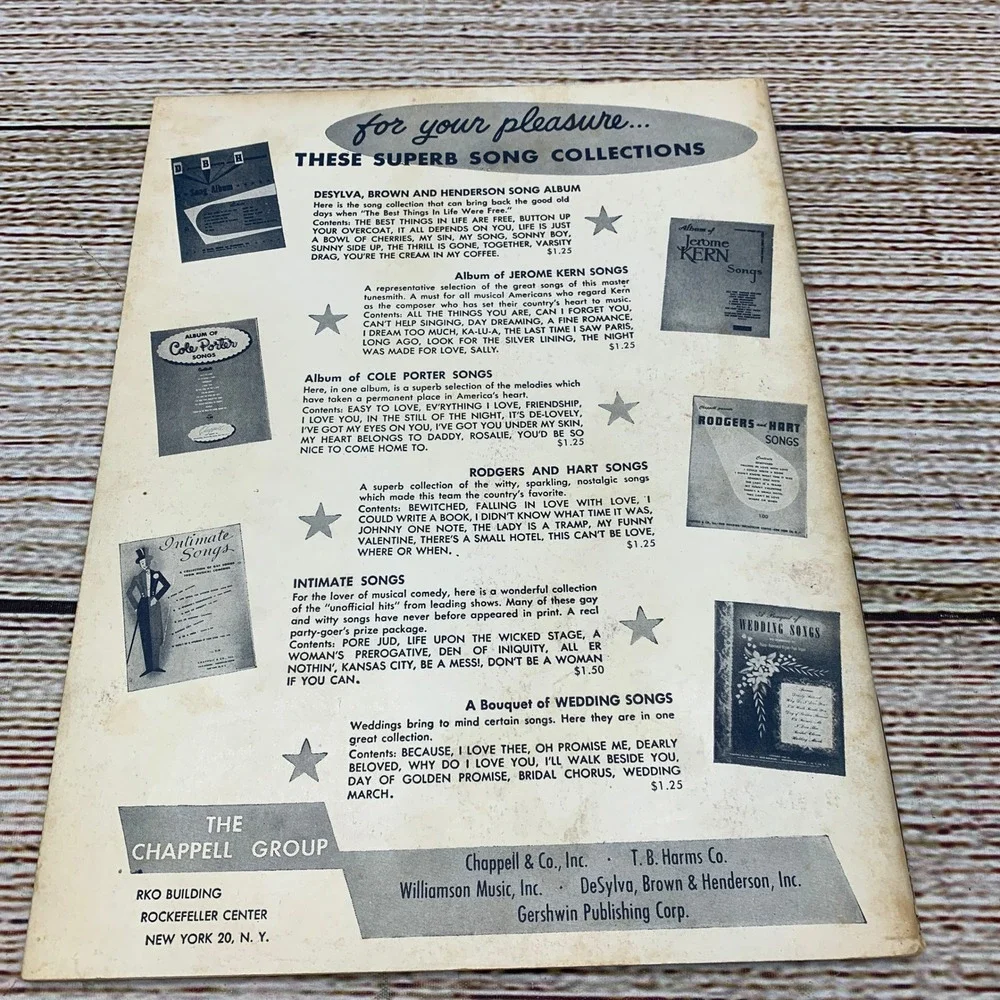 Chappell Showcase Song Folio Music Book Vintage Sheet Music‎ Collection